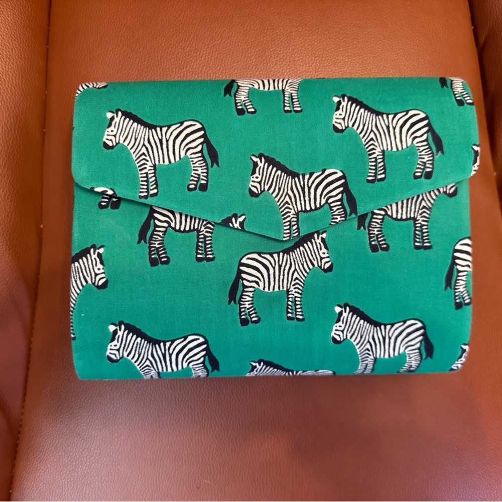 Zebra Print Green Clutch